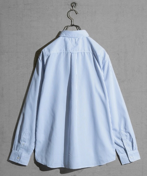 JOHN'S CLOSET（ジョンズクローゼット）の「【a】ブロードストライプ レギュラーシャツ 長袖（シャツ/ブラウス・レディース・ホワイト/ブルー/ブラック・LARGE/MEDIUM）」の7枚目の写真