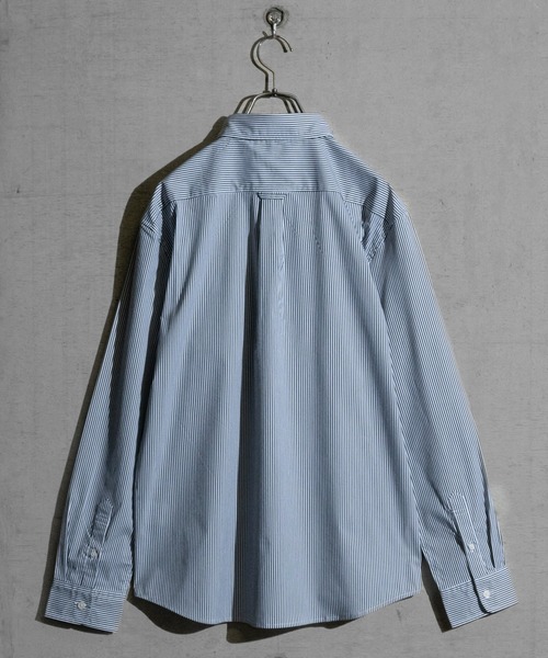 JOHN'S CLOSET（ジョンズクローゼット）の「【a】ブロードストライプ レギュラーシャツ 長袖（シャツ/ブラウス・レディース・ホワイト/ブルー/ブラック・LARGE/MEDIUM）」の8枚目の写真