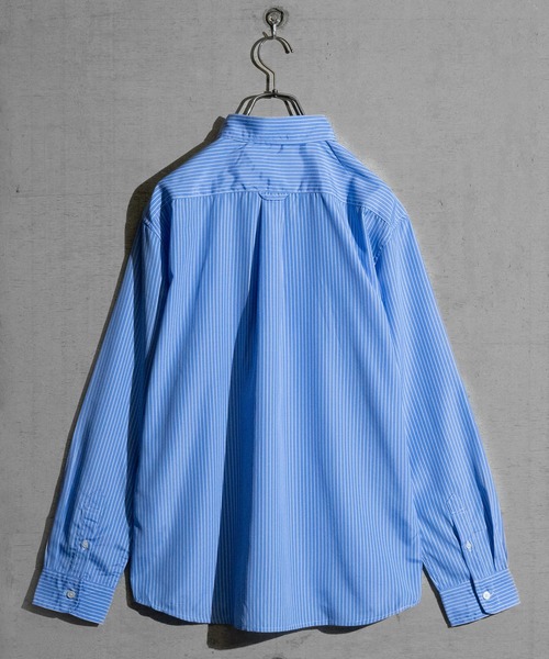 JOHN'S CLOSET（ジョンズクローゼット）の「【a】ブロードストライプ レギュラーシャツ 長袖（シャツ/ブラウス・レディース・ホワイト/ブルー/ブラック・LARGE/MEDIUM）」の9枚目の写真