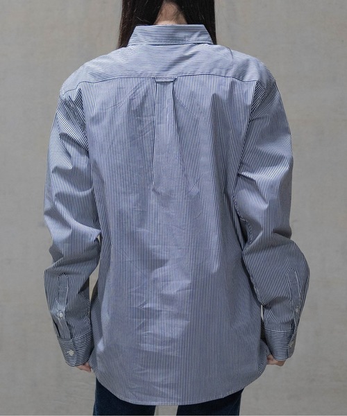 JOHN'S CLOSET（ジョンズクローゼット）の「【a】ブロードストライプ レギュラーシャツ 長袖（シャツ/ブラウス・レディース・ホワイト/ブルー/ブラック・LARGE/MEDIUM）」の11枚目の写真
