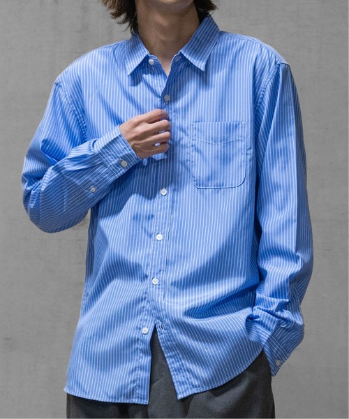 JOHN'S CLOSET（ジョンズクローゼット）の「【a】ブロードストライプ レギュラーシャツ 長袖（シャツ/ブラウス・レディース・ホワイト/ブルー/ブラック・LARGE/MEDIUM）」の14枚目の写真