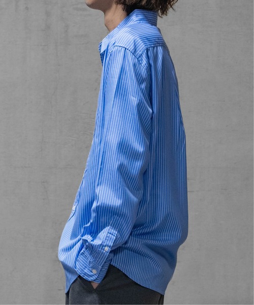 JOHN'S CLOSET（ジョンズクローゼット）の「【a】ブロードストライプ レギュラーシャツ 長袖（シャツ/ブラウス・レディース・ホワイト/ブルー/ブラック・LARGE/MEDIUM）」の15枚目の写真