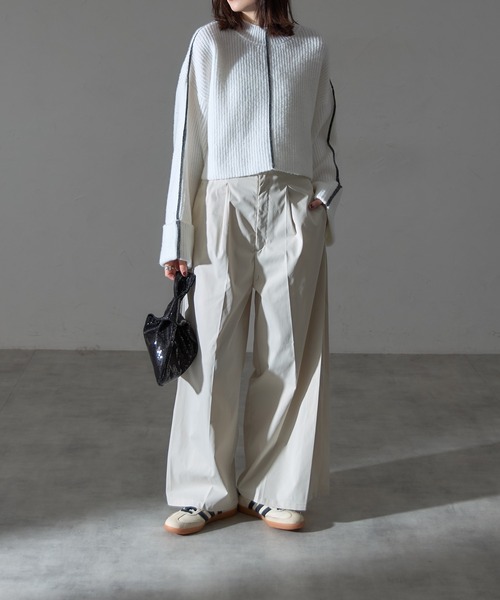 each(イーチ)の「サイドプリーツタック入りワイドパンツ(その他パンツ・レディース・アイボリー/カーキ/ブラック・M)」の21枚目の写真