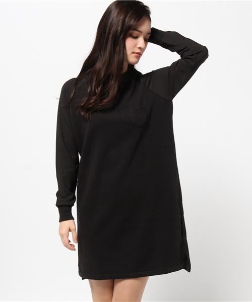 koe(コエ)の「スポーティイソザイワンピース(ワンピース・レディース・杢グレー/ブラック/ネイビー・LARGE/MEDIUM/SMALL)」の2枚目の写真