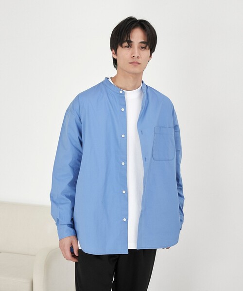 coen(コーエン)の「ブロードバンドカラーシャツ(シャツ/ブラウス・メンズ・ライトブルー/ホワイト・XL/L/M)」の10枚目の写真