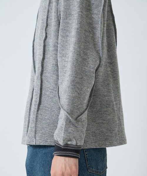 Jieda(ジエダ)の「WOOL GAME SHIRT(ポロシャツ・メンズ・グレー/ブラック/サックスブルー・1/2)」の16枚目の写真