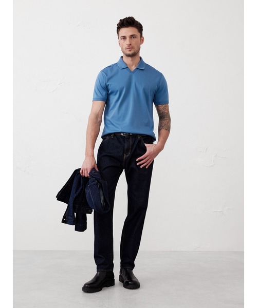 BANANA REPUBLIC FACTORY STORE（バナナリパブリック ファクトリーストア）の「BANANA REPUBLIC FACTORY STORE　　LUXE TOUCH ノンボタンポロシャツ（ポロシャツ・メンズ・インディゴブルー/ナチュラル/ブルー・XL/L/M/S）」の10枚目の写真