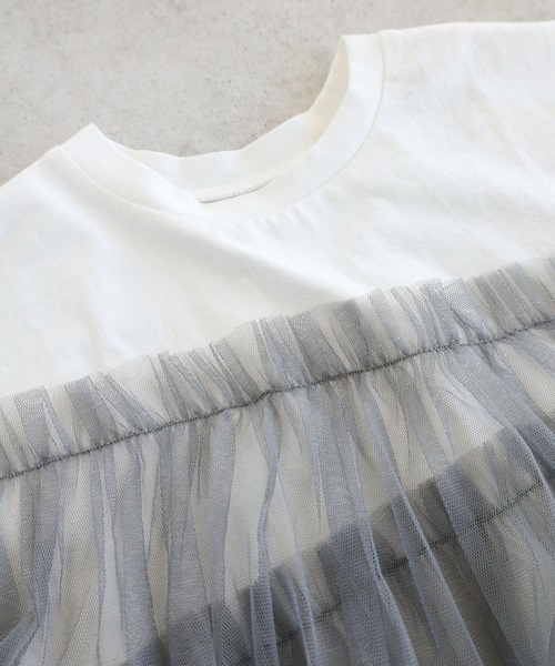 andme(アンドミー)の「フリルチュールドッキングビスチェ風トップス(Tシャツ/カットソー・レディース・ホワイト×ホワイト/ホワイト×ライトグレー/ホワイト×ピンク/チャコールグレー×ブラック・M)」の18枚目の写真
