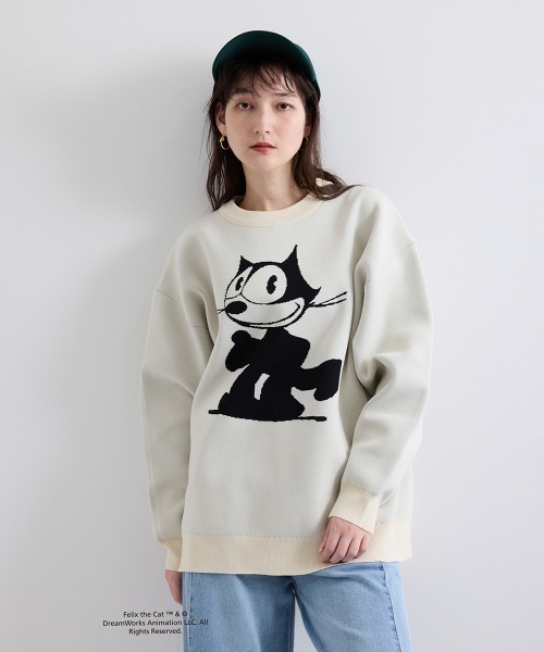 セール】【FELIX】軽量ニットトップス≪洗濯機で洗える