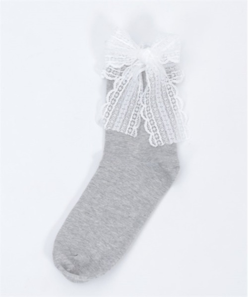 axes femme POETIQUE（アクシーズファムポエティック）の「レースリボンソックス（ソックス/靴下・レディース・ブラック/グレー・FREE）」の7枚目の写真