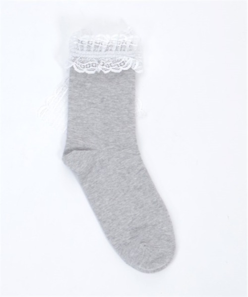 axes femme POETIQUE（アクシーズファムポエティック）の「レースリボンソックス（ソックス/靴下・レディース・ブラック/グレー・FREE）」の10枚目の写真
