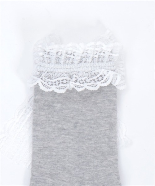 axes femme POETIQUE（アクシーズファムポエティック）の「レースリボンソックス（ソックス/靴下・レディース・ブラック/グレー・FREE）」の11枚目の写真