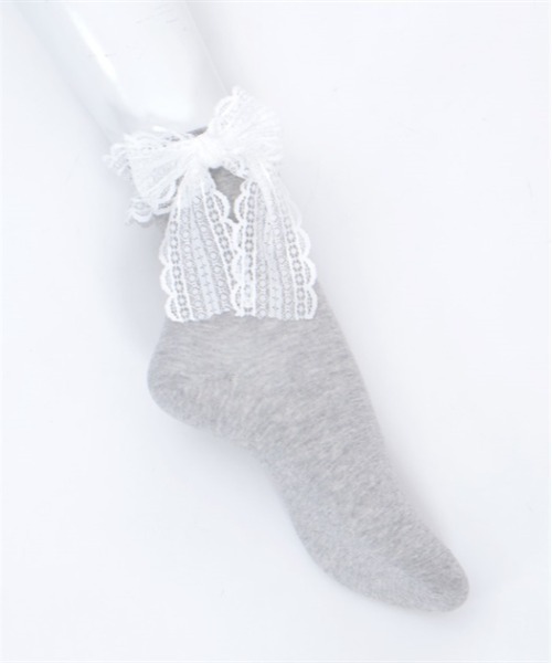 axes femme POETIQUE（アクシーズファムポエティック）の「レースリボンソックス（ソックス/靴下・レディース・ブラック/グレー・FREE）」の12枚目の写真