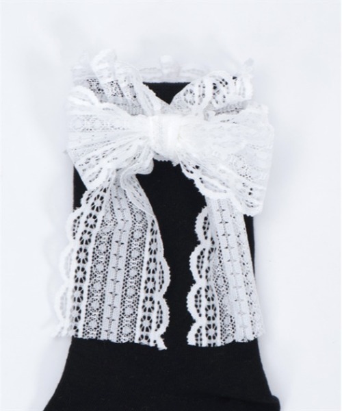 axes femme POETIQUE（アクシーズファムポエティック）の「レースリボンソックス（ソックス/靴下・レディース・ブラック/グレー・FREE）」の16枚目の写真