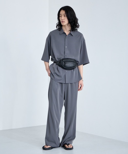 セール】接触冷感【LUXURY+EASY】 DRAPE WIDE BUGGY EASY PANTS / ラグ