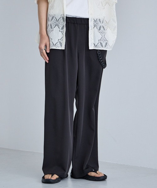 接触冷感【LUXURY+EASY】 DRAPE WIDE BUGGY EASY PANTS / ラグイージー