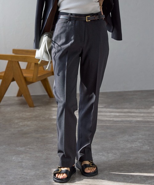 etre pret（エトレプレ）の「多サイズ対応 裾上げ不要 ストレートパンツ ※セットアップ可（スーツパンツ・レディース・ネイビー/チャコールグレー・11号/9号/13号/5号/7号/15号）」の7枚目の写真