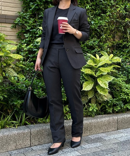セール】裾上げ不要らくらくストレートパンツ ※セットアップ可