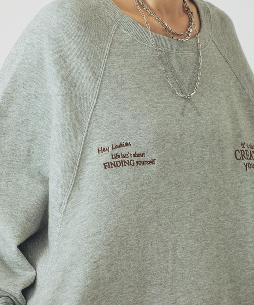 Champion（チャンピオン）の「【Champion別注】ROSE BUD×Champion BIG SWEAT（スウェット・レディース・ネイビー/ブラック/グレー/ブルー/グリーン・ONE SIZE）」の17枚目の写真
