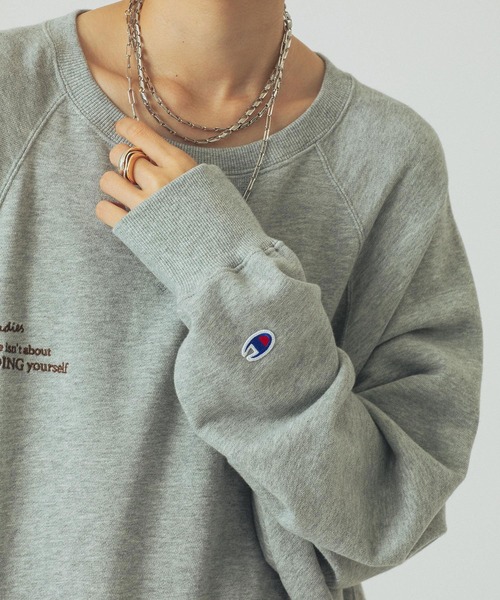 Champion（チャンピオン）の「【Champion別注】ROSE BUD×Champion BIG SWEAT（スウェット・レディース・ネイビー/ブラック/グレー/ブルー/グリーン・ONE SIZE）」の19枚目の写真