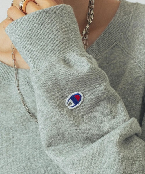 Champion（チャンピオン）の「【Champion別注】ROSE BUD×Champion BIG SWEAT（スウェット・レディース・ネイビー/ブラック/グレー/ブルー/グリーン・ONE SIZE）」の20枚目の写真