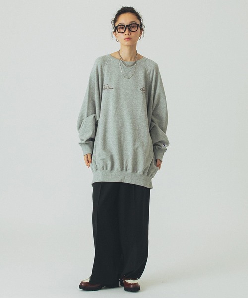 Champion（チャンピオン）の「【Champion別注】ROSE BUD×Champion BIG SWEAT（スウェット・レディース・ネイビー/ブラック/グレー/ブルー/グリーン・ONE SIZE）」の21枚目の写真