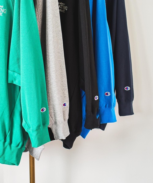 Champion（チャンピオン）の「【Champion別注】ROSE BUD×Champion BIG SWEAT（スウェット・レディース・ネイビー/ブラック/グレー/ブルー/グリーン・ONE SIZE）」の8枚目の写真
