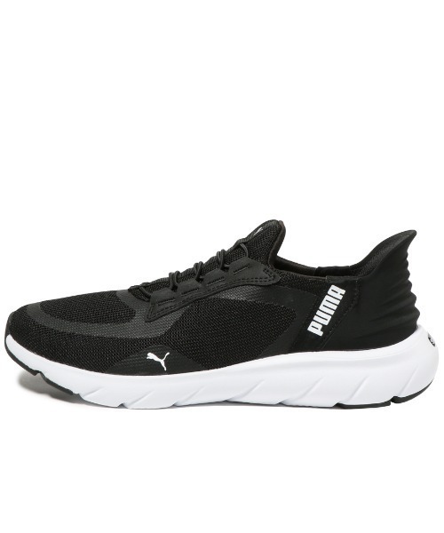 PUMA(プーマ)の「プーマ PUMA SOFTRIDE フレックス レース EASE IN ALT ワイド(スニーカー・メンズ・ブラック・25.5cm/26.5cm/27.5cm/25.0cm/26.0cm/27.0cm/28.0cm)」の1枚目の写真