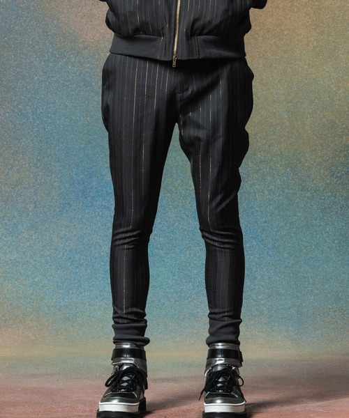 glamb ストライプパンツ Lサイズ Sparkle Stripe Jogger Pants / スパークルストライプジョガー