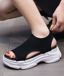 厚底メッシュサンダル