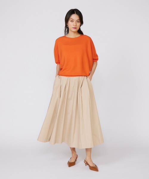 INED（イネド）の「タフタロングタックスカート（スカート・レディース・チャコールグレー/ベージュ・9号/11号/7号）」の12枚目の写真