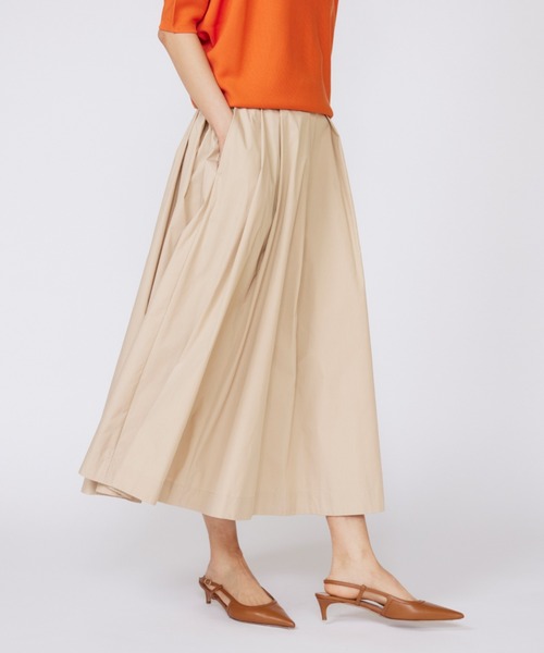 INED（イネド）の「タフタロングタックスカート（スカート・レディース・チャコールグレー/ベージュ・9号/11号/7号）」の15枚目の写真