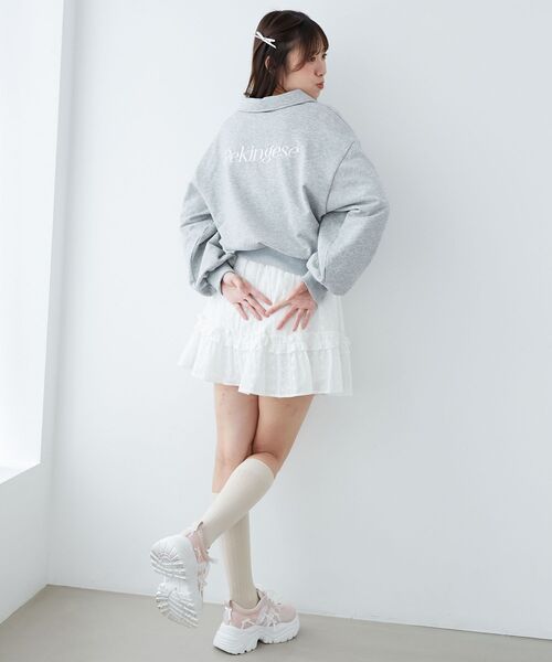 MAJESTIC LEGON(マジェスティックレゴン)の「SZKコラボ ZIPスウェット(スウェット・レディース・ベージュ/ネイビー/グレー・MEDIUM)」の9枚目の写真