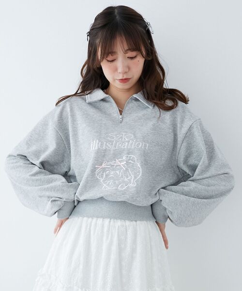 MAJESTIC LEGON(マジェスティックレゴン)の「SZKコラボ ZIPスウェット(スウェット・レディース・ベージュ/ネイビー/グレー・MEDIUM)」の10枚目の写真