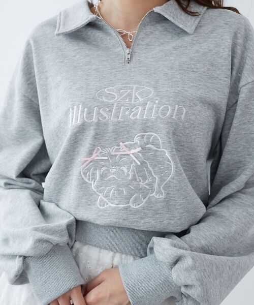 MAJESTIC LEGON(マジェスティックレゴン)の「SZKコラボ ZIPスウェット(スウェット・レディース・ベージュ/ネイビー/グレー・MEDIUM)」の13枚目の写真