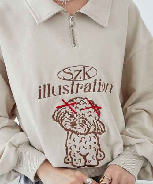 MAJESTIC LEGON(マジェスティックレゴン)の「SZKコラボ ZIPスウェット(スウェット・レディース・ベージュ/ネイビー/グレー・MEDIUM)」の21枚目の写真