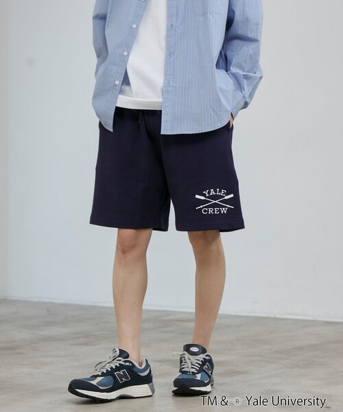 coen(コーエン)の「YALE別注 スウェットショーツ(その他パンツ・メンズ・ホワイト/ネイビー/コバルトブルー・M/L)」の4枚目の写真