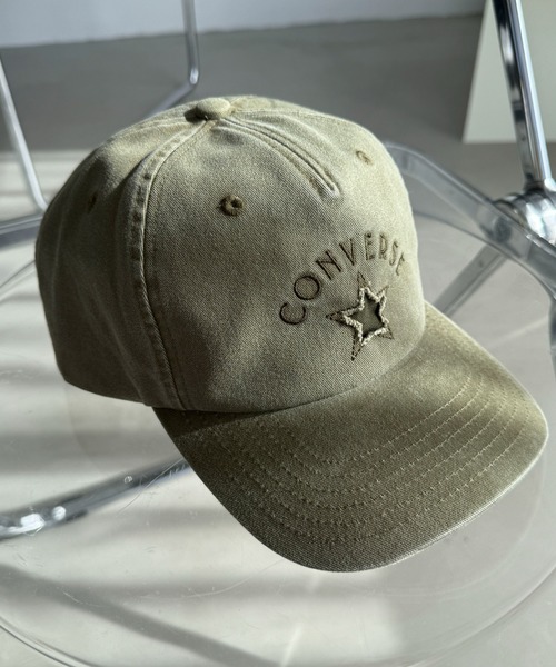 CONVERSE（コンバース）の「∴WEGO/CONVERSE WASHED TWILL 6P CAP（キャップ・レディース・カーキ/ブラック/ネイビー・FREE）」の3枚目の写真