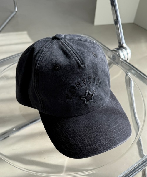 CONVERSE（コンバース）の「∴WEGO/CONVERSE WASHED TWILL 6P CAP（キャップ・レディース・カーキ/ブラック/ネイビー・FREE）」の2枚目の写真