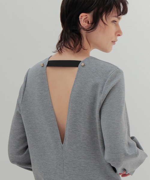 DRESSLAVE（ドレスレイブ）の「spongy jersey dress(スポンジージャージードレス)（ワンピース・レディース・ブラック/グレー・38）」の8枚目の写真