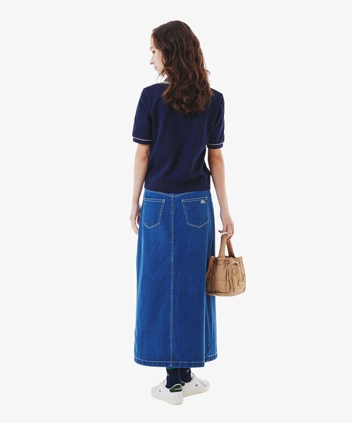 LACOSTE(ラコステ)の「プレーンデニムマキシ丈スカート(デニムスカート・レディース・ライトブルー/ブルー・34/36/38/40)」の11枚目の写真
