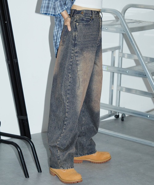 Vintage デザイン デニムパンツ 古着 古着 Carhartt Wニー デニム ペインター ワーク パンツ W38 L27