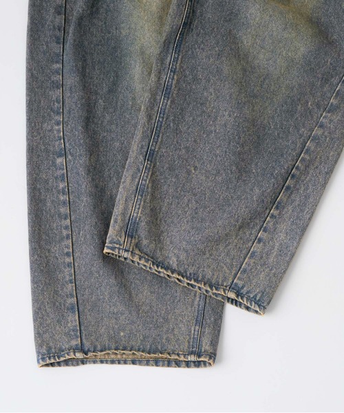 Anchor Smith（アンカー スミス）の「ヴィンテージオーバーダイ加工バレルデニムパンツ（デニムパンツ・レディース・インディゴブルー/ブラック系/ライトブルー/ブラック・S/M/L）」の21枚目の写真