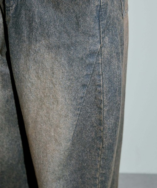 Anchor Smith（アンカー スミス）の「ヴィンテージオーバーダイ加工バレルデニムパンツ（デニムパンツ・レディース・インディゴブルー/ブラック系/ライトブルー/ブラック・S/M/L）」の12枚目の写真