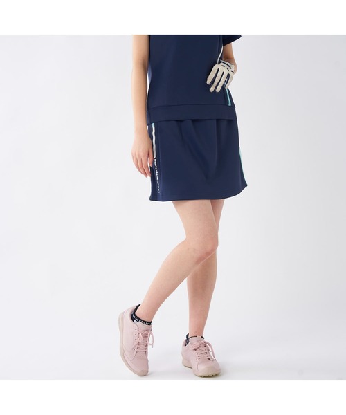 marie claire(マリ・クレール)の「marie claire GOLF/マリクレール ゴルフ ゴルフウェア UVカット 接触冷感 軽量 配色ライン ダンボールニット ジャージ スカート(スカート・レディース・ホワイト/ネイビー・LL/M/L)」の16枚目の写真