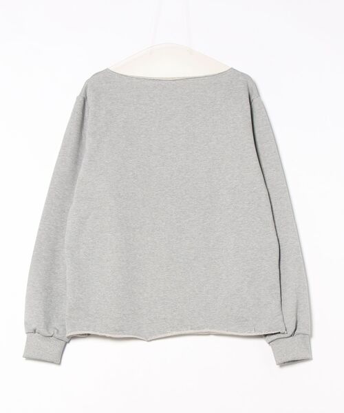 Never mind the XU / Chikashitsu+(ネバーマインド ザ エックスユー / チカシツプラス)の「【nmtc+】one shoulder beads sweat shirts / 【エヌエムティーシープラス】ワンショルダービーズ長袖スウェット トレーナー(スウェット・レディース・ホワイト/グレー/ブラック・ONE SIZE)」の4枚目の写真