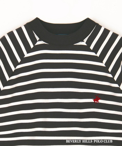 Grand PARK（グランドパーク）の「【BEVERLY HILLS POLO CLUB 】グランドパーク別注 モックネックラグラン プルオーバー（その他トップス・レディース・ホワイト/スミクロ/ネイビー/グレー×ホワイト・FREE）」の6枚目の写真