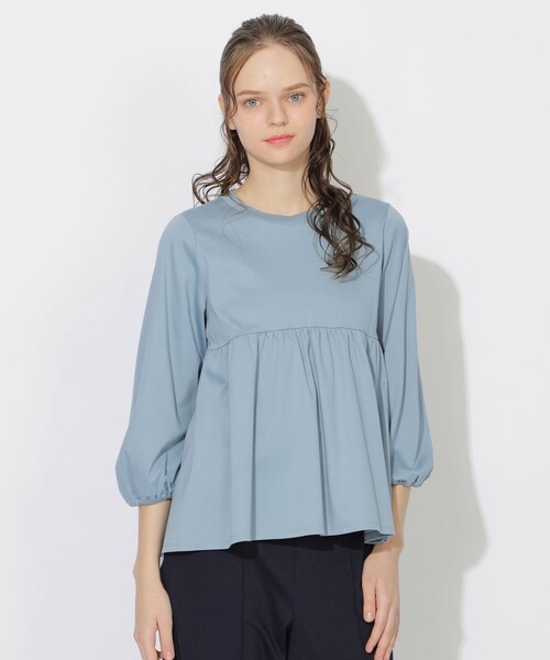 BLUE LABEL CRESTBRIDGE チェックチュールプリントカットソー BLUE LABEL CRESTBRIDGE（ブルーレーベルクレストブリッジ）の