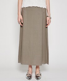 【手洗い可】リネンブレンドフレアスカート