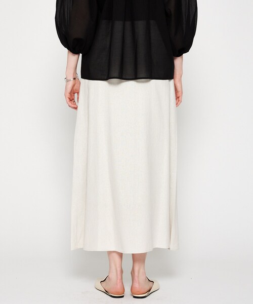 cloenc（クロエンス）の「【手洗い可】リネンブレンドフレアスカート（スカート・レディース・カーキ/オフホワイト/ブラック・01/02/03）」の13枚目の写真